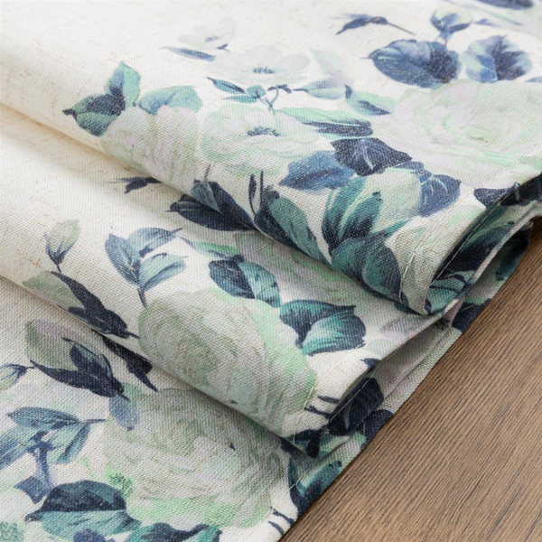 Tablecloth 140 x 300 Decorative Natu8 White+Green