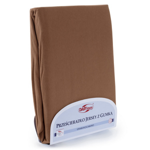 Jersey sheet with elastic 045_D Chocolate 200x220
