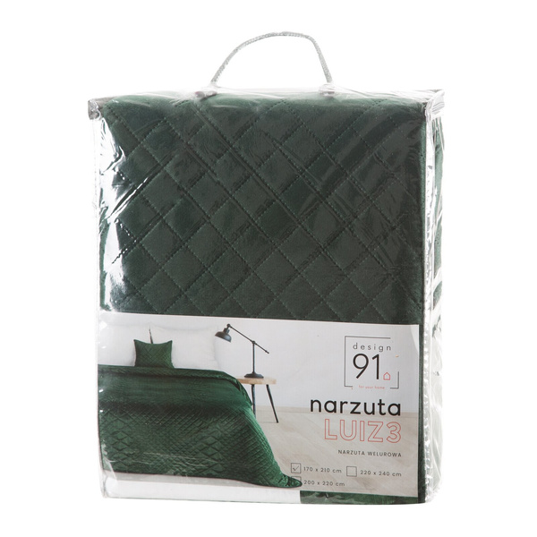 Narzuta 220 x 240 Pikowana Design91 Luiz3 C. Zieleń
