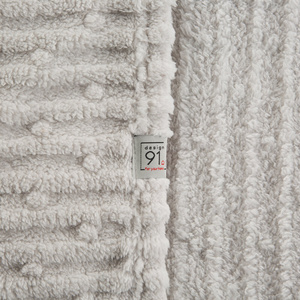 Blanket 200 x 220 Microfiber Embossed Lisa Silver