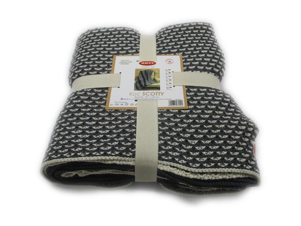 Blanket 125 x 150 Cotton Scotty Dark Grey
