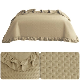 Quilted Bedspread 170 x 210 with Ruffle Rosella 09