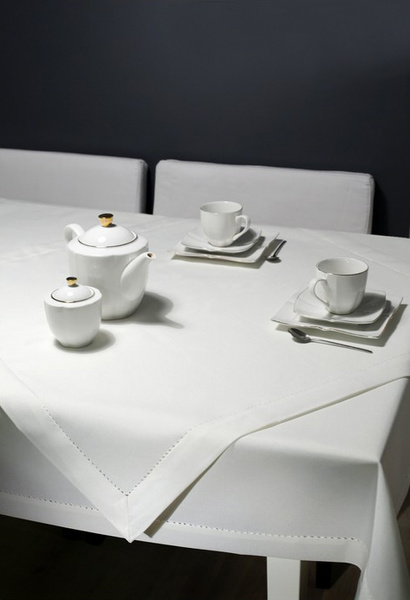 Bieżnik Plamoodporny z Mereżką 240_Biały 40x140