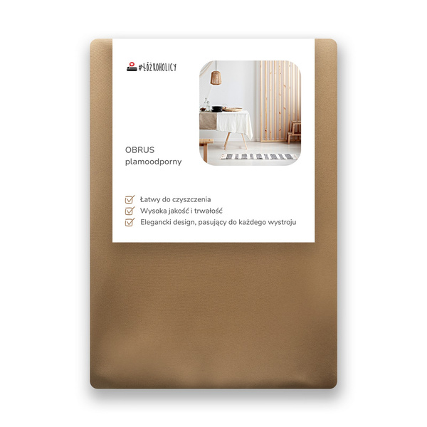 Obrus 140x300 Plamoodporny Klasyczny Savio C.Beż