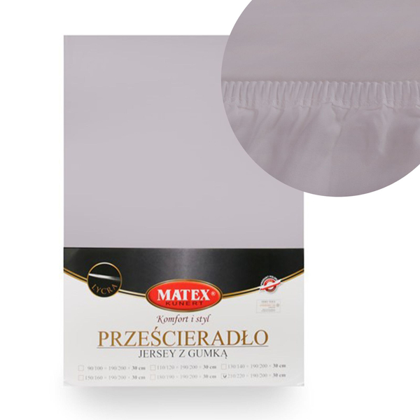 Prześcieradło 220 x 200 z Gumką Jersey z LYCRĄ 42