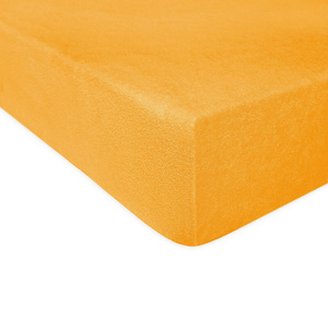 Terry sheet with elastic 007_D Yellow 60x120
