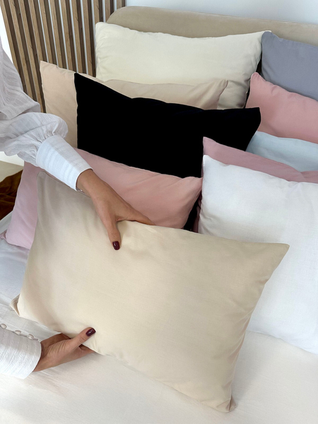 Poszewka Bawełna 50 x 70 Jednolita Ola Beż Beżowa