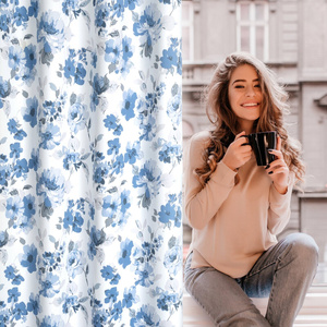 Caren Blackout Curtain 140 x 250 Blue