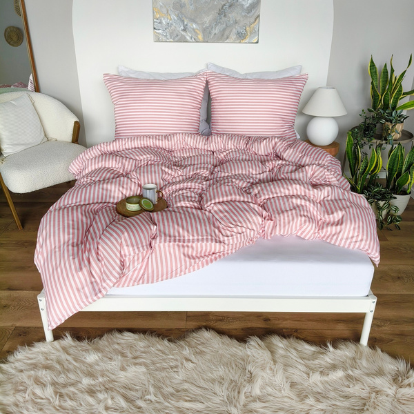 Pościel 140 x 200 2cz Mikrofibra w Pasy Eusebia Home 12