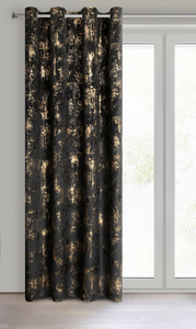 Curtain 140 x 250 Decorative Velvet Tonia Black