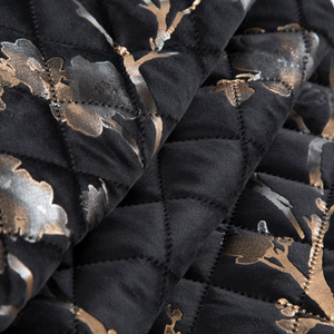 Quilted Velvet Bedspread 170 x 210 Blink5 Black