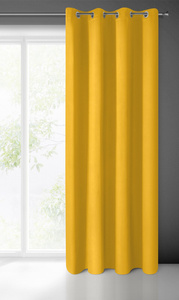Curtain 135 x 250 Decorative Blackout Logan Mustard