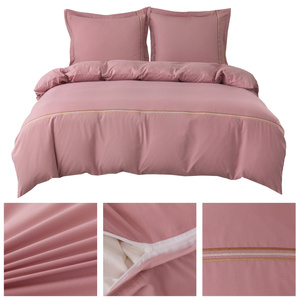 Pościel 160 x 200 3cz Gładka Z Haftem Lumera 10