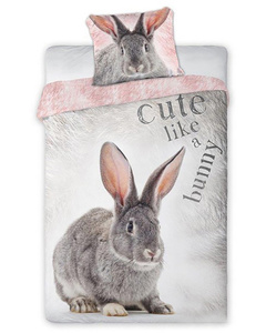 Youth Cotton Bedding 289 Rabbit Grey 140x200NP 2 parts