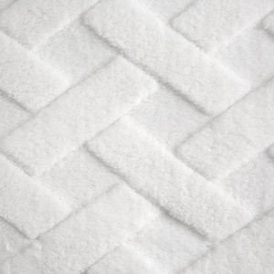70 x 160 Plush Blanket Herringbone Caro White