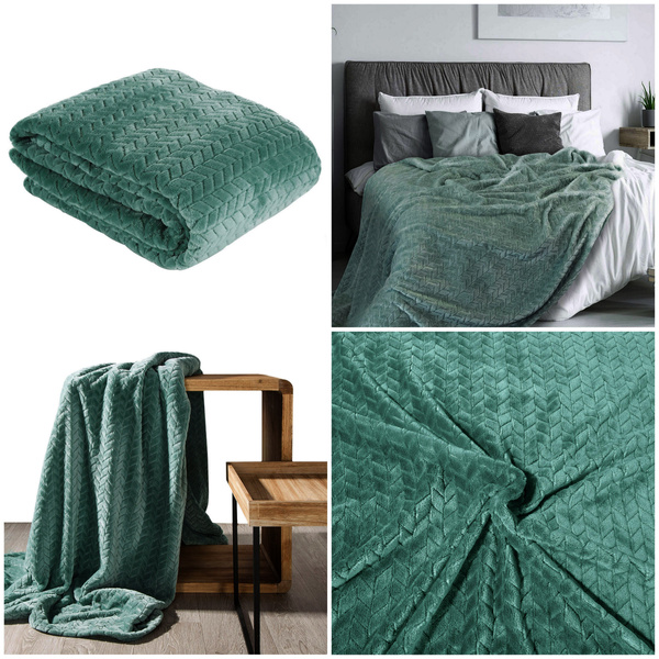 Koc 220 x 200 Mikrofibra Design Cindy Mięta