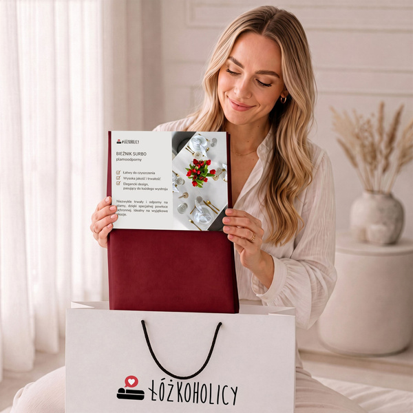 Bieżnik 40x240 Plamoodporny Surbo Bordowy
