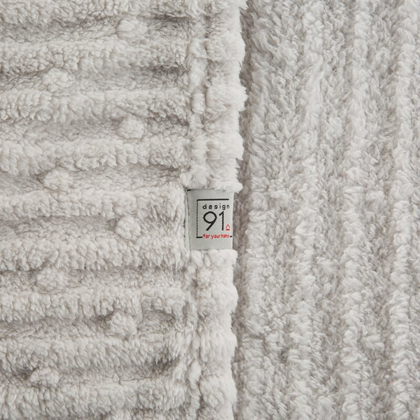 Koc 170 x 210 Mikrofibra Tłoczona Lisa Srebrny