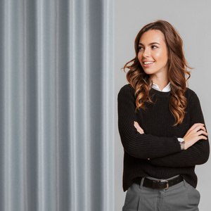 Ready Curtain Selina 140 x 250 Eyelets Silver