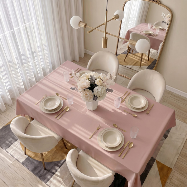 Obrus 140x200 Plamoodporny Surbo Pudrowy Róż