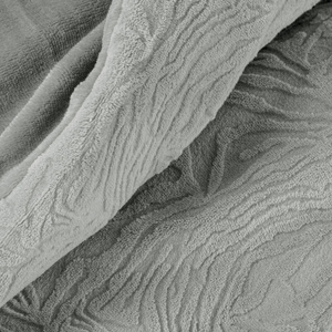 Bedding 140x200 2pc Microfiber Stamped Flano Silver