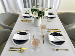 Tablecloth 140x300 Stain-Resistant Surbo White