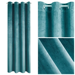 Curtain 140 x 250 Ready Decorative Pierre Turquoise