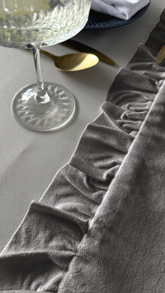 Table Runner 40 x 160 Decorative with Ruffles Ligia 06