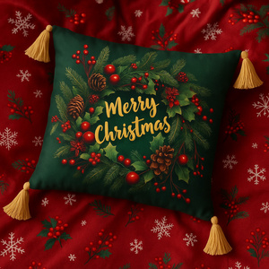 Christmas pillowcase 45 x 45 Christmas Panama 5377A