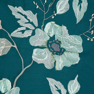 Bedding 160 x 200 Embroidered Embroidery6/St/ Petrol+Mint