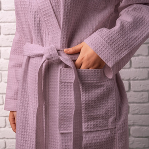 Gofer Cotton Unisex Bathrobe Vizzy S 06 Heather