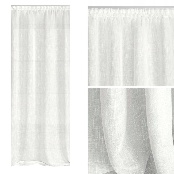Curtain 140 x 270 Decorative Frost Tape White