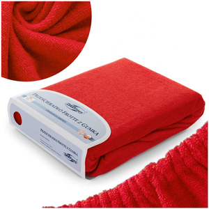 Prześcieradło Frotte z Gumką 016_D Czerwony 200x220