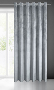 Curtain 140 x 250 Decorative Velvet Melanie Silver