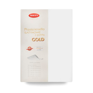 100 x 200 Satin sheet with elastic Gold 01