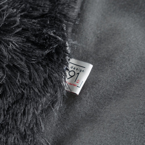 Bedding 160 x 200 3 pcs Fur Polar Tiffany Black