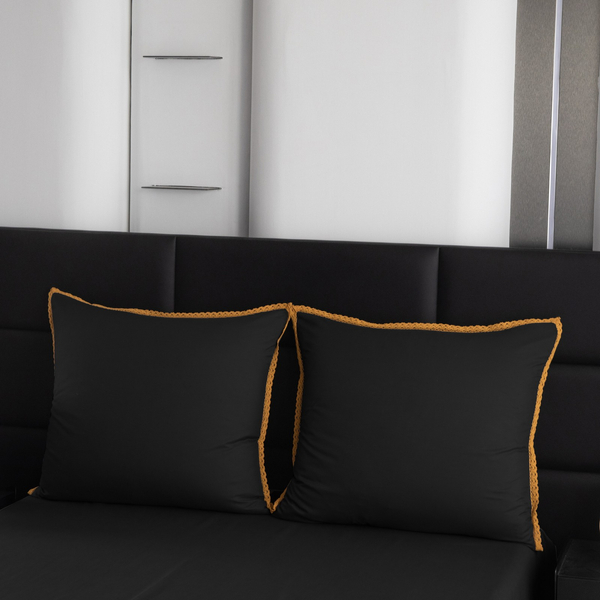 Pościel 200 x 220 3cz Gładka Z Koronką Brandon 04