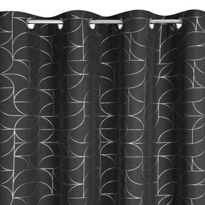 Curtain 140 x 250 Decorative Evi Black+Silver