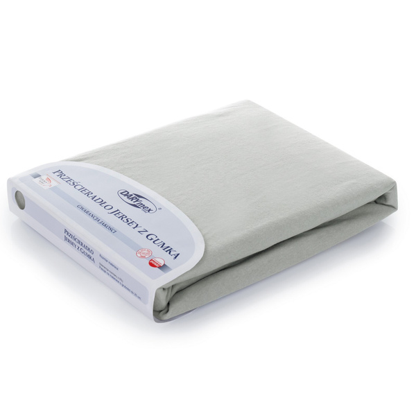 Prześcieradło Jersey z Gumką 155_D Popiel 60x120