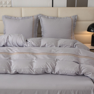 Pościel 160 x 200 3cz Gładka Z Haftem Lumera 05