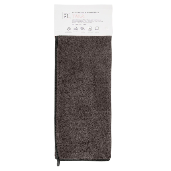 Towel 40 x 40 Absorbent Microfiber Tala Steel