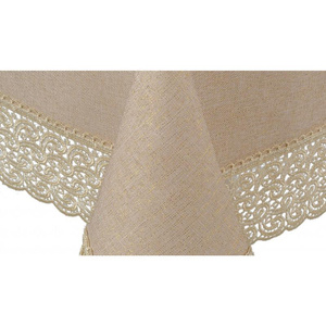 Oval Tablecloth 140 x 260 Guipure pattern 404_Gold
