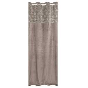 Curtain 140 x 250 Decorative Velvet Glossy C.Beige
