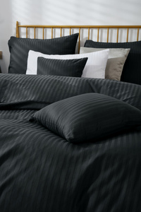 Pillowcase 70 x 80 Cotton Adamash Black
