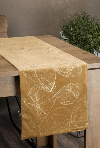 Bieżnik 35 x 140 Dekoracyjny Velvet Blink16 Złoty