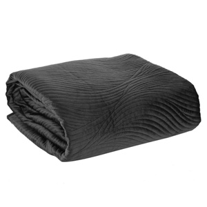 Bedspread 170 x 210 Quilted Velvet pattern Ria5 Black