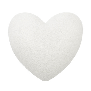 Pillow 44 x 36 Decorative Heart Boucle White