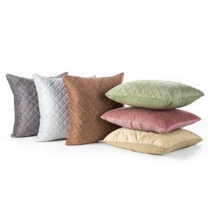 Poszewka 40 x 40 Pikowana Velvet Luiz3 Grafit