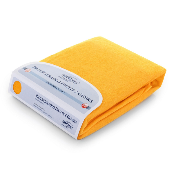 Terry sheet with elastic 007_D Yellow 60x120
