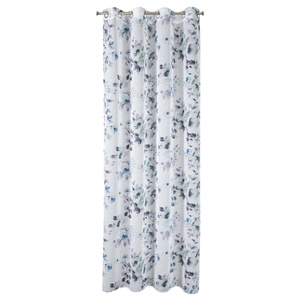 Curtain 135 x 250 Decorative Ready Nala White+Blue